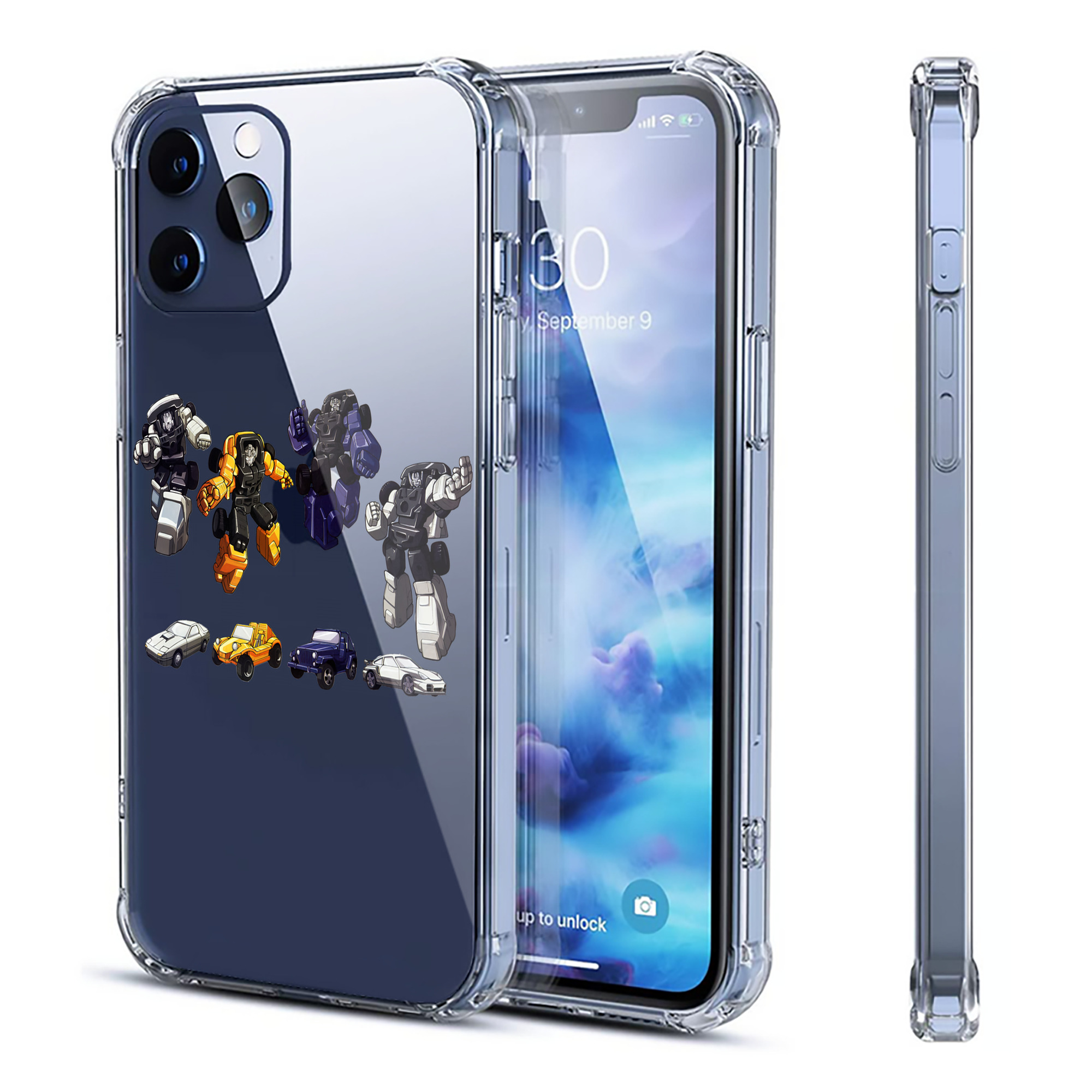 （画像用） Transformers トランスフォーマー 【iPhone 12シリーズ対応】透明スマホケース（クリアソフトケース）
